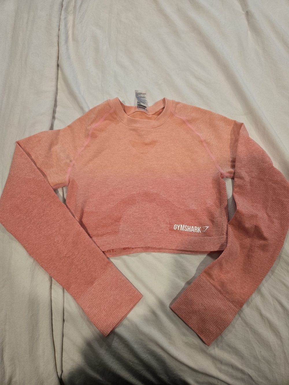 Gymshark Coral Gradient Long Sleeve Crop